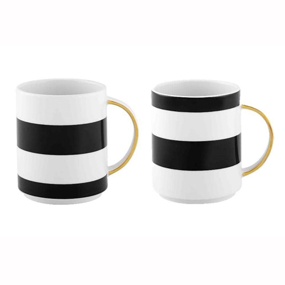 Vista Alegre Vista Alegre Pharos Set of 2 Mugs in Black & White 21134466