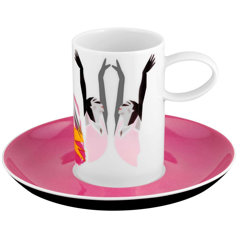 Vista Alegre Amazōnia Coffee Cup and Saucer 3.5 oz - The Pink Daisy